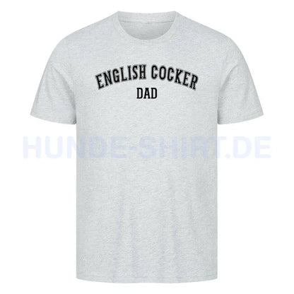 Premium T-Shirt "English Cocker - DAD" Heather Grey – hunde-shirt.de