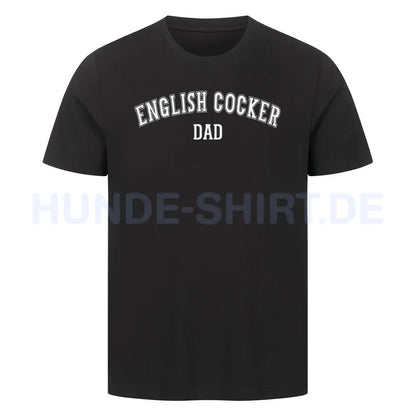 Premium T-Shirt "English Cocker - DAD" Schwarz – hunde-shirt.de