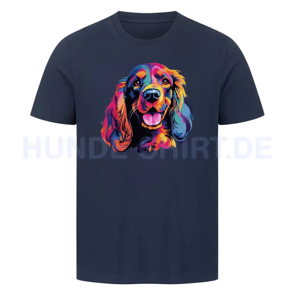 Premium T-Shirt "English Cocker Spaniel Paint" French Navy – hunde-shirt.de