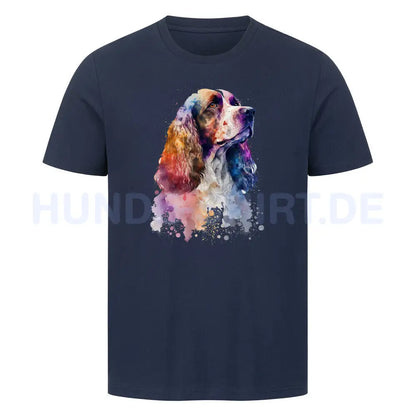 Premium T-Shirt "English Cocker Spaniel Paint" French Navy – hunde-shirt.de