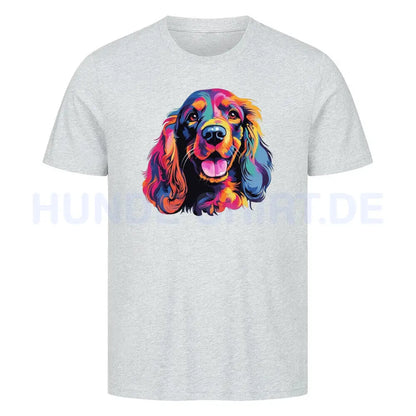 Premium T-Shirt "English Cocker Spaniel Paint" Heather Grey – hunde-shirt.de