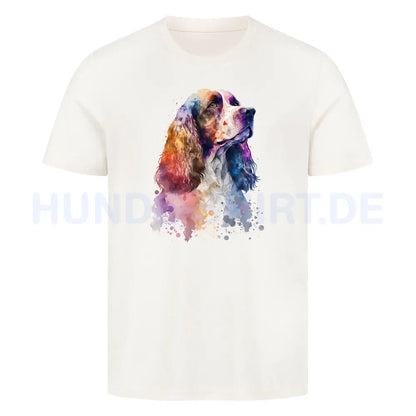 Premium T-Shirt "English Cocker Spaniel Paint" Natural Raw – hunde-shirt.de