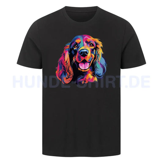 Premium T-Shirt "English Cocker Spaniel Paint" Schwarz – hunde-shirt.de