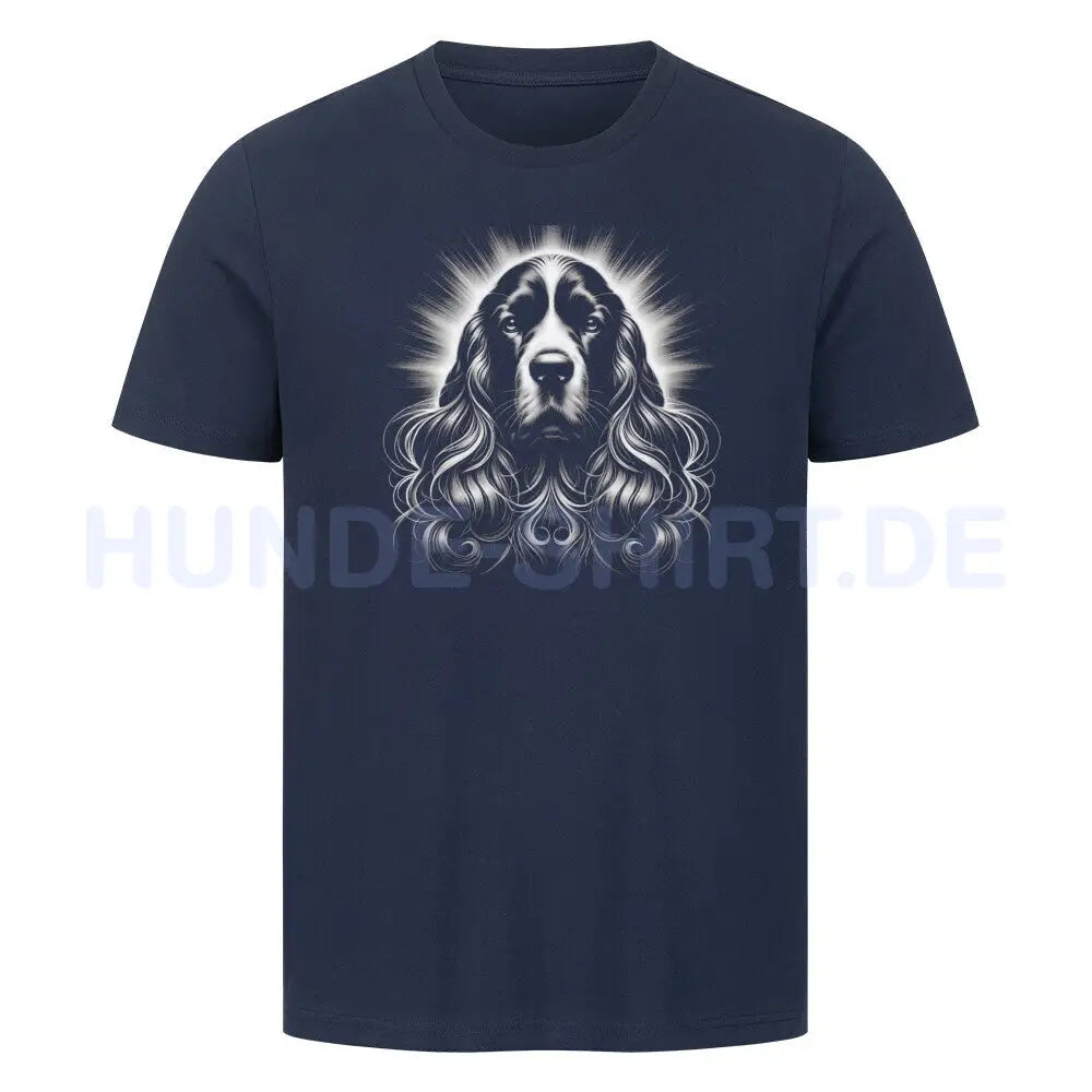 Premium T-Shirt "English Cocker Spaniel Shine" French Navy – hunde-shirt.de