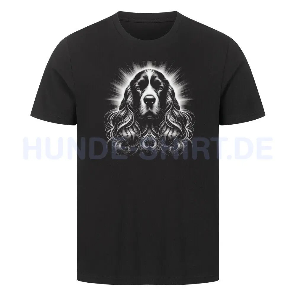 Premium T-Shirt "English Cocker Spaniel Shine" Schwarz – hunde-shirt.de