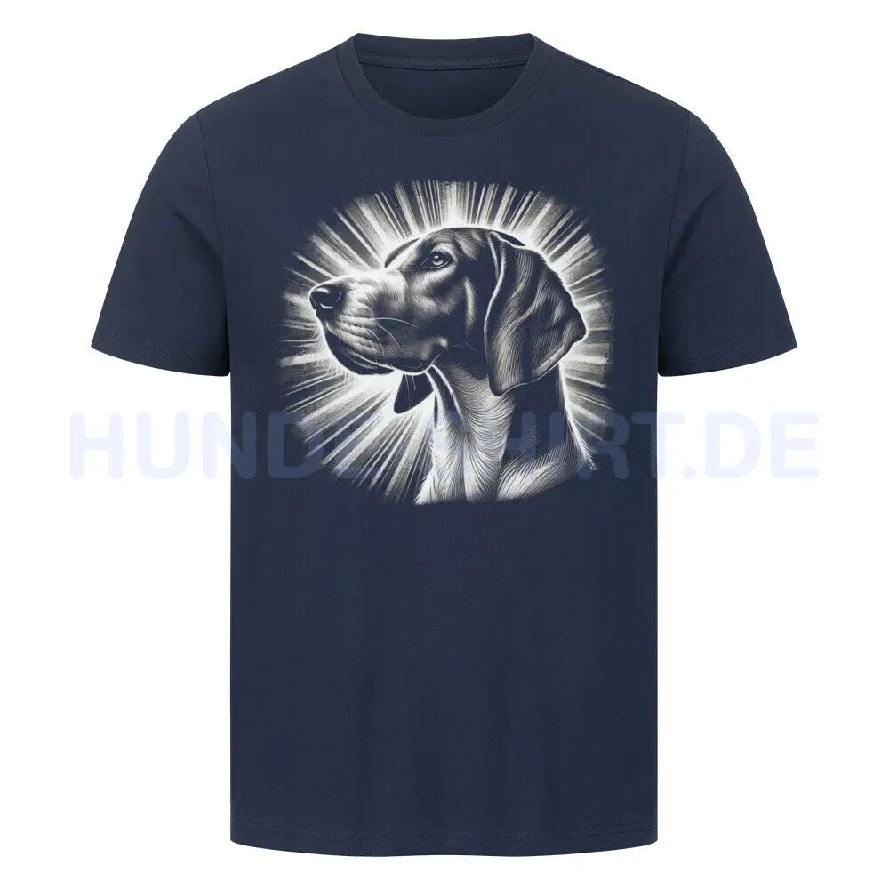 Premium T-Shirt "English Foxhound - Shine" French Navy – hunde-shirt.de