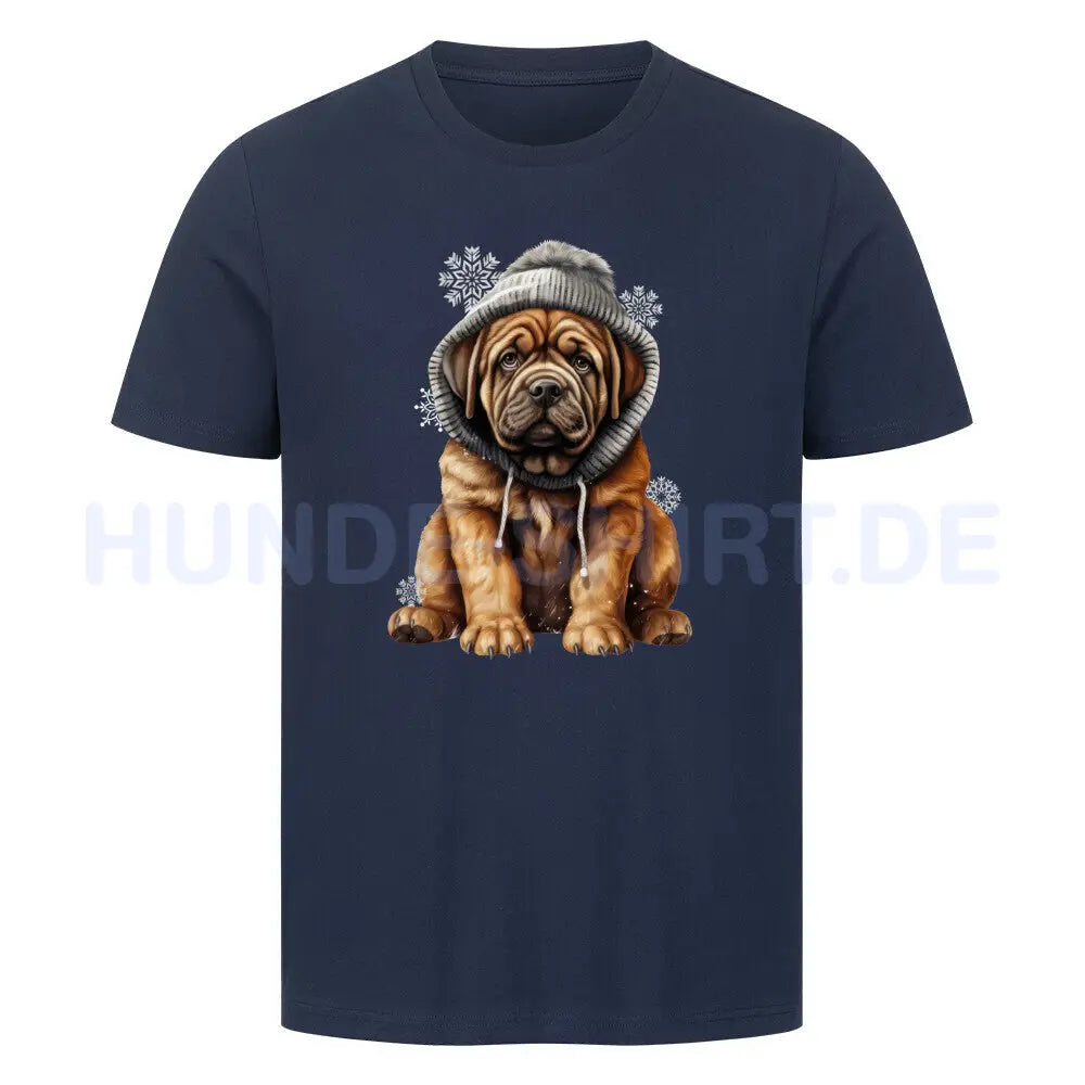 Premium T-Shirt "English Mastiff - Frost" French Navy – hunde-shirt.de