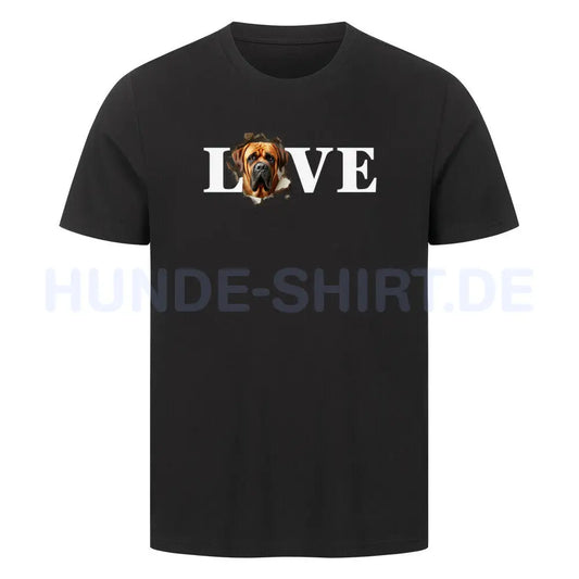 Premium T-Shirt "English Mastiff - LOVE" Schwarz – hunde-shirt.de