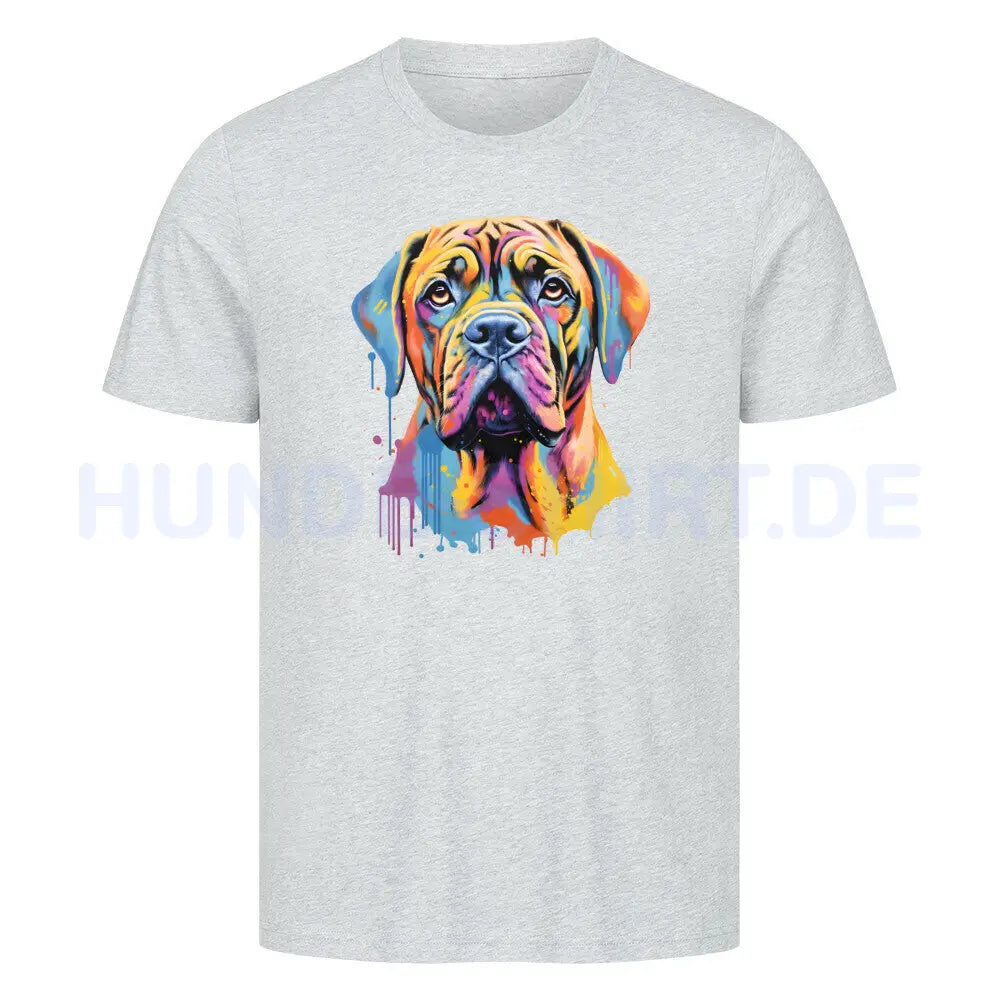 Premium T-Shirt "English Mastiff Paint" Heather Grey – hunde-shirt.de