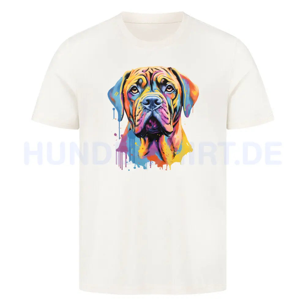 Premium T-Shirt "English Mastiff Paint" Natural Raw – hunde-shirt.de