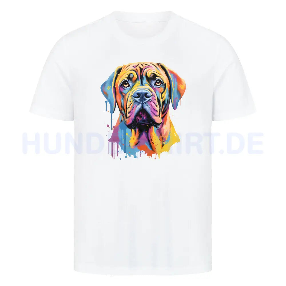 Premium T-Shirt "English Mastiff Paint" Weiß – hunde-shirt.de