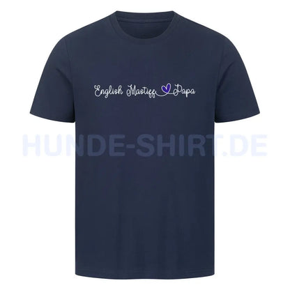 Premium T-Shirt "English Mastiff - Papa" French Navy – hunde-shirt.de