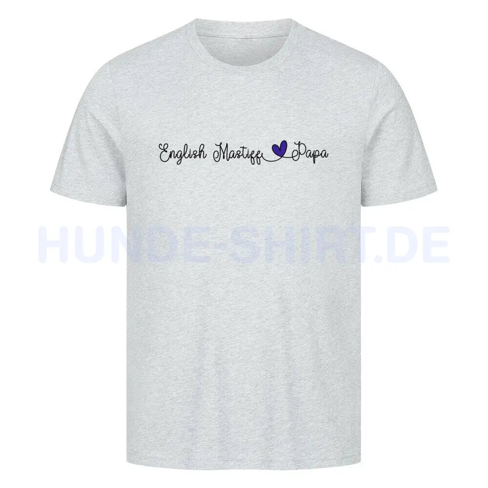 Premium T-Shirt "English Mastiff - Papa" Heather Grey – hunde-shirt.de