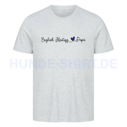 Premium T-Shirt "English Mastiff - Papa" Heather Grey – hunde-shirt.de