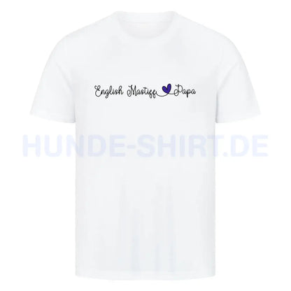 Premium T-Shirt "English Mastiff - Papa" Weiß – hunde-shirt.de