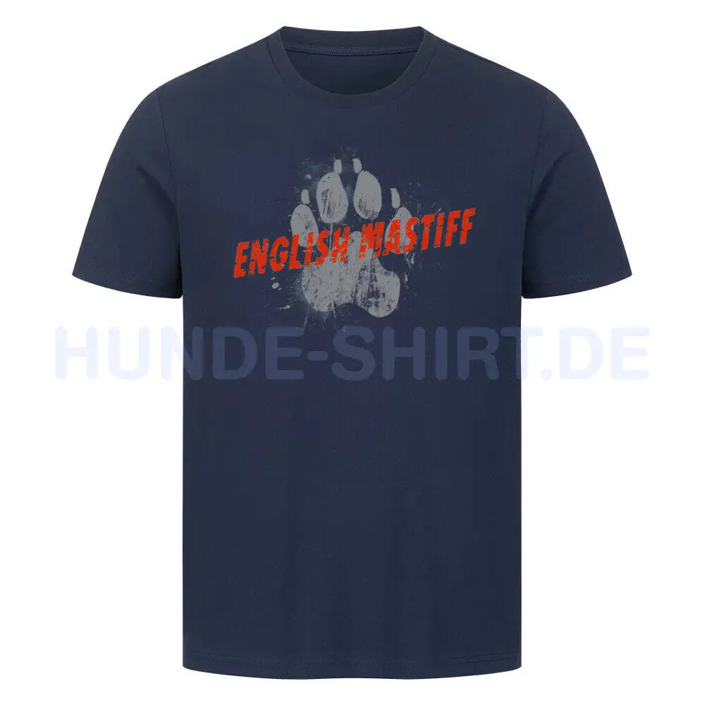 Premium T-Shirt "English Mastiff - PAW II" French Navy – hunde-shirt.de