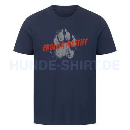 Premium T-Shirt "English Mastiff - PAW II" French Navy – hunde-shirt.de