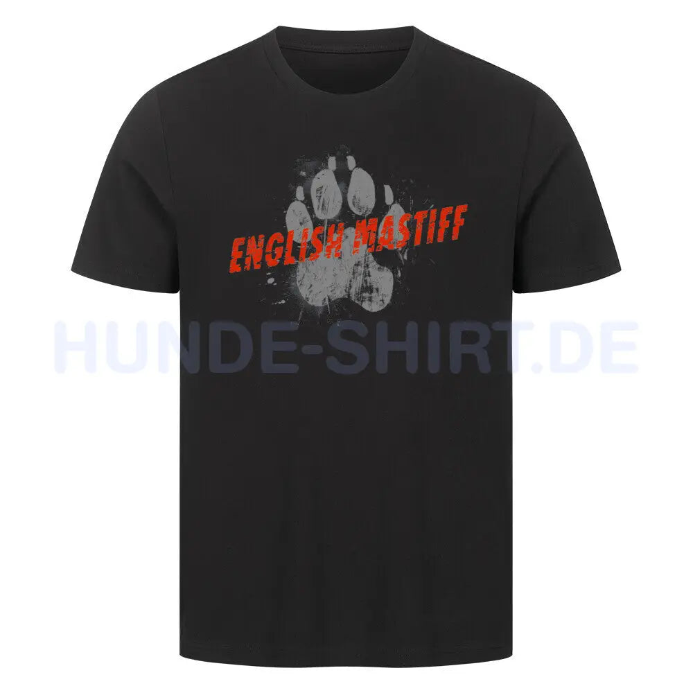 Premium T-Shirt "English Mastiff - PAW II" Schwarz – hunde-shirt.de