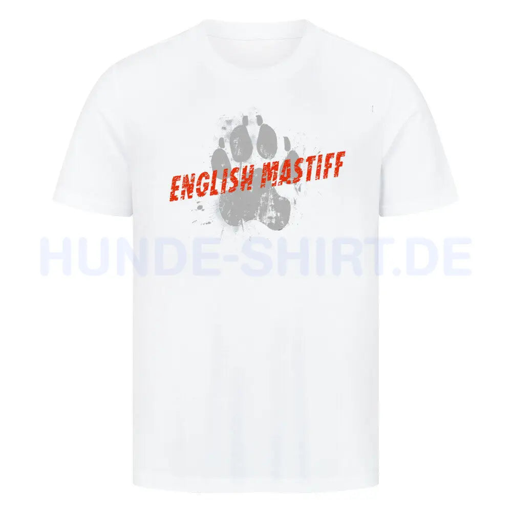 Premium T-Shirt "English Mastiff - PAW II" Weiß – hunde-shirt.de