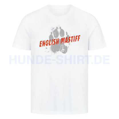 Premium T-Shirt "English Mastiff - PAW II" Weiß – hunde-shirt.de