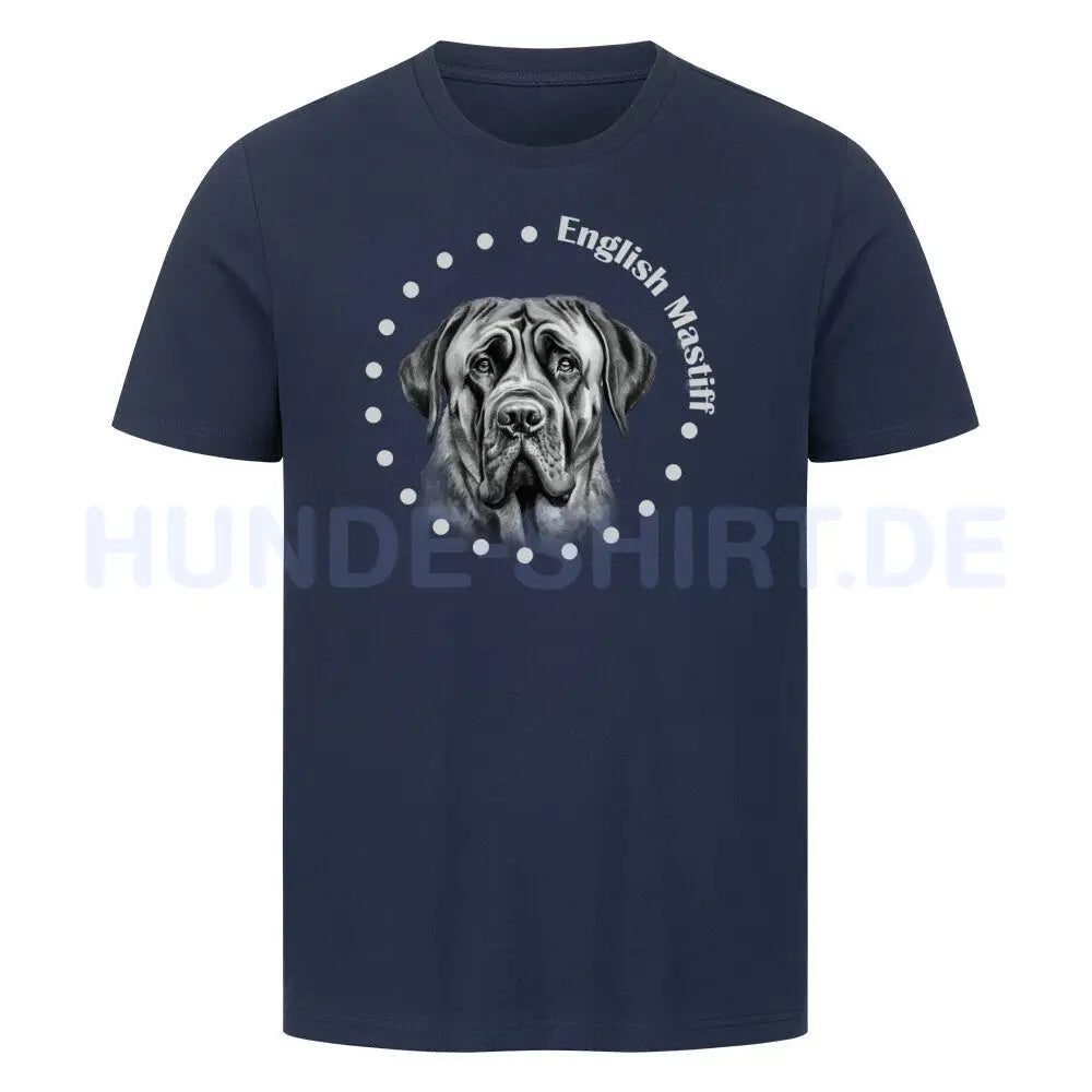 Premium T-Shirt "English Mastiff R" French Navy – hunde-shirt.de