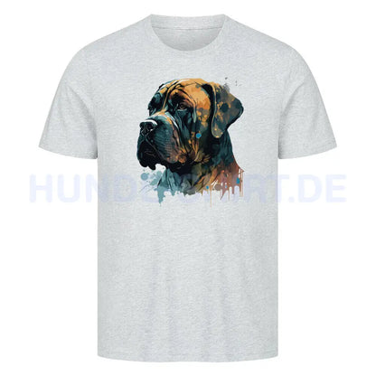 Premium T-Shirt "English Mastiff - Raw" Heather Grey – hunde-shirt.de