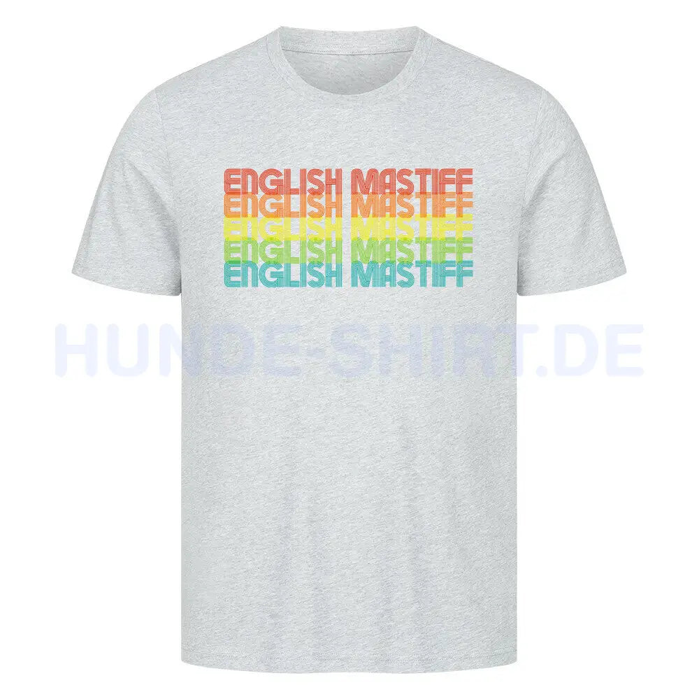 Premium T-Shirt "English Mastiff - RETRO" Heather Grey – hunde-shirt.de