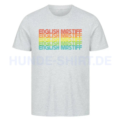 Premium T-Shirt "English Mastiff - RETRO" Heather Grey – hunde-shirt.de