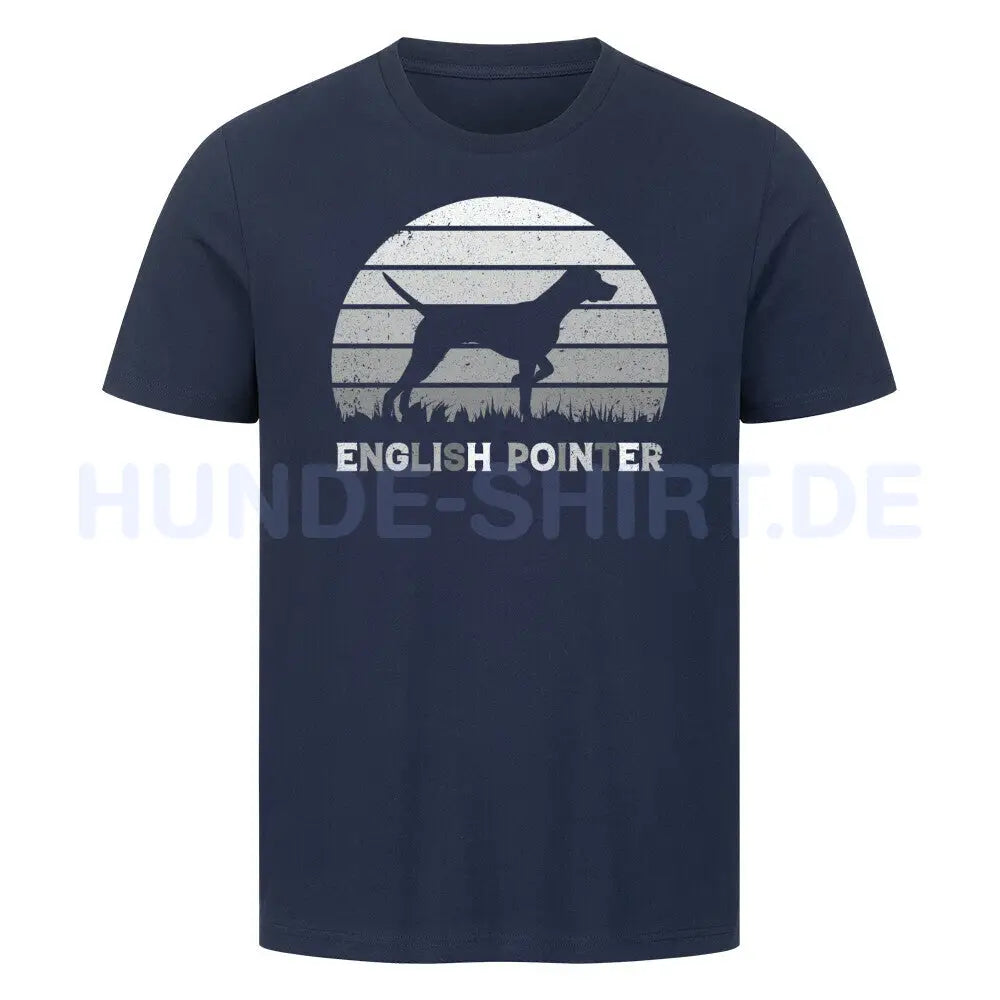 Premium T-Shirt "English Pointer" French Navy – hunde-shirt.de