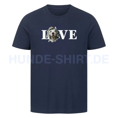 Premium T-Shirt "English Setter - LOVE" French Navy – hunde-shirt.de