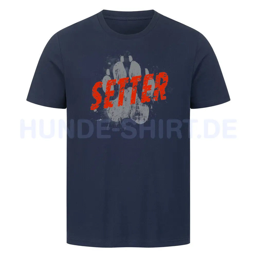 Premium T-Shirt "English Setter - PAW" French Navy – hunde-shirt.de