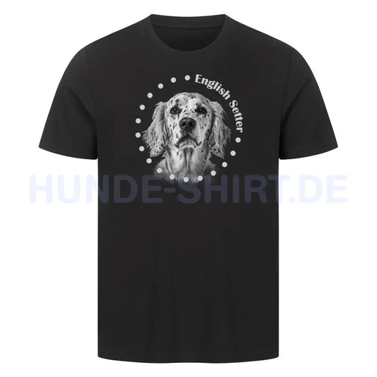 Premium T-Shirt "English Setter R" Schwarz – hunde-shirt.de