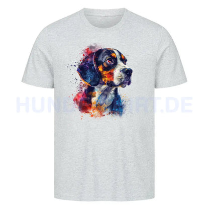 Premium T-Shirt "Entlebucher Sennenhund Paint" Heather Grey – hunde-shirt.de