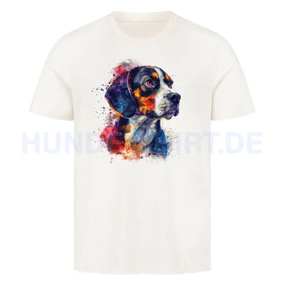 Premium T-Shirt "Entlebucher Sennenhund Paint" Natural Raw – hunde-shirt.de