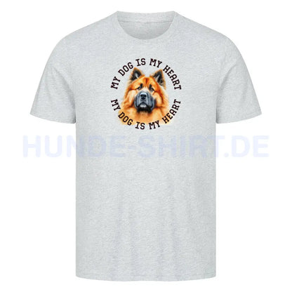 Premium T-Shirt "Eurasier HEART" Heather Grey – hunde-shirt.de