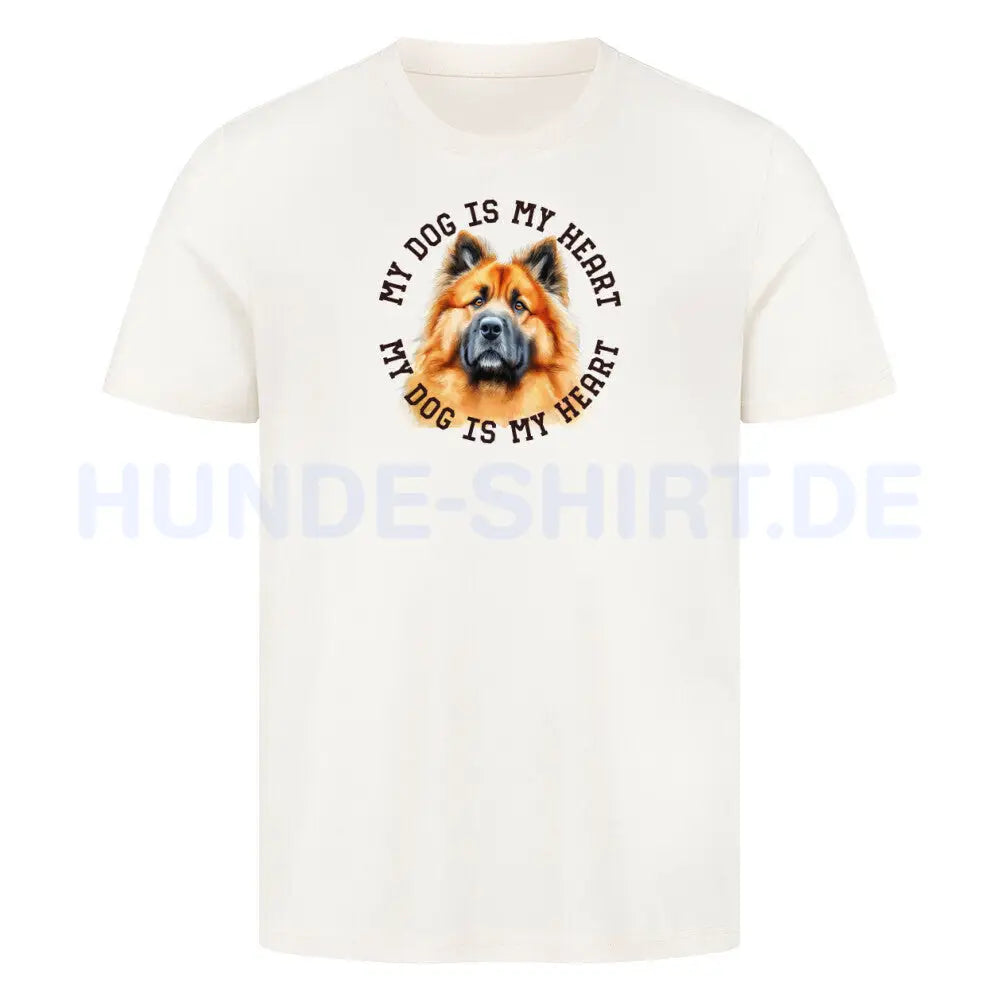 Premium T-Shirt "Eurasier HEART" Natural Raw – hunde-shirt.de