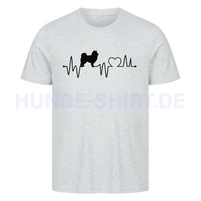 Premium T-Shirt "Eurasier - Heartbeat" Heather Grey – hunde-shirt.de