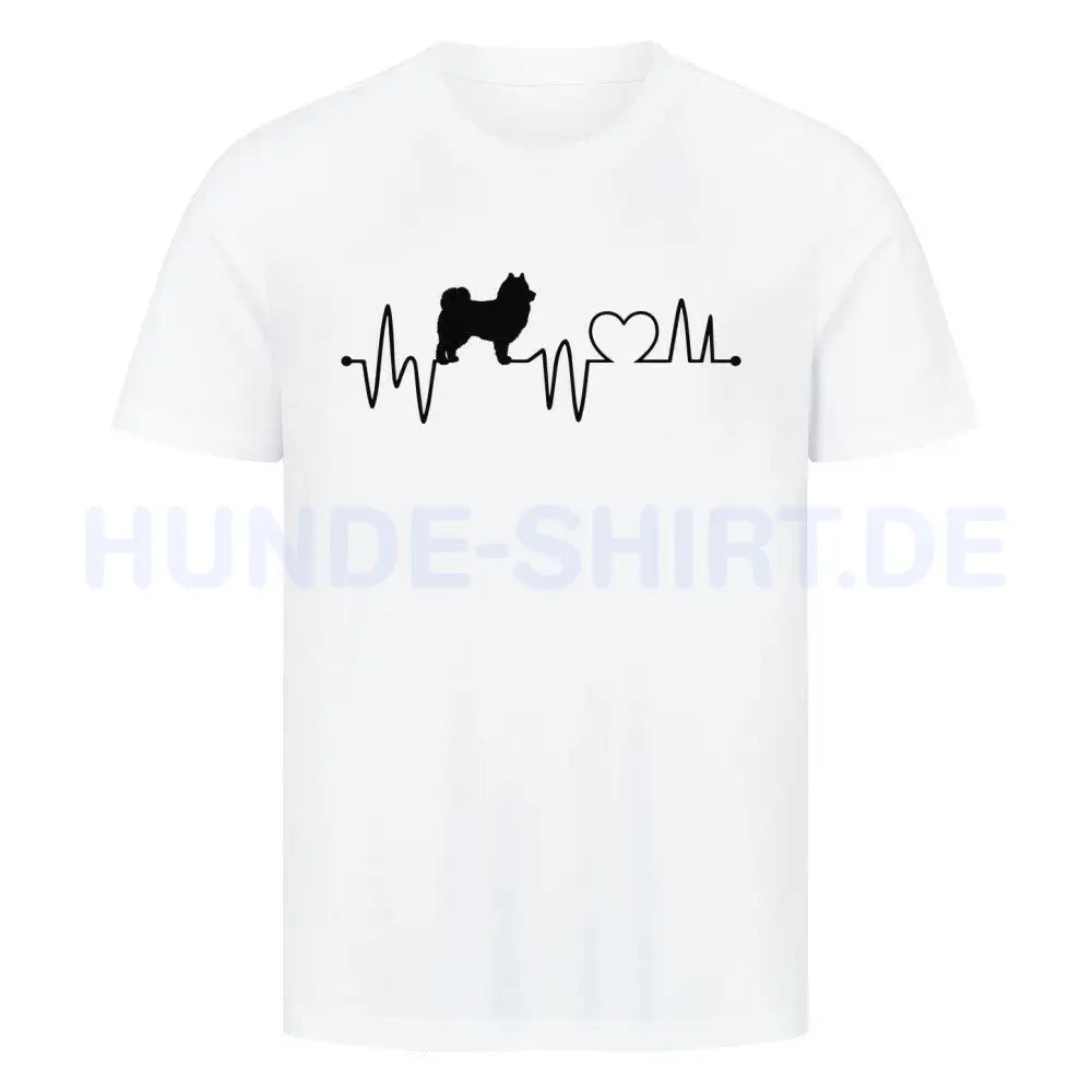 Premium T-Shirt "Eurasier - Heartbeat" Weiß – hunde-shirt.de