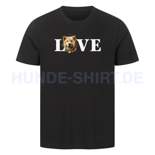 Premium T-Shirt "Eurasier - LOVE" Schwarz – hunde-shirt.de