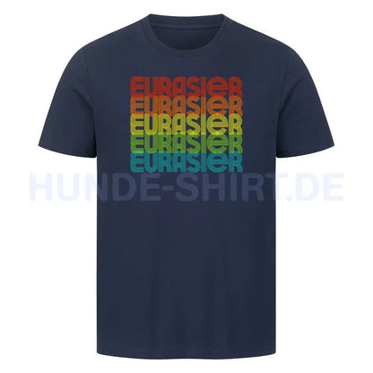 Premium T-Shirt "Eurasier - RETRO" French Navy – hunde-shirt.de