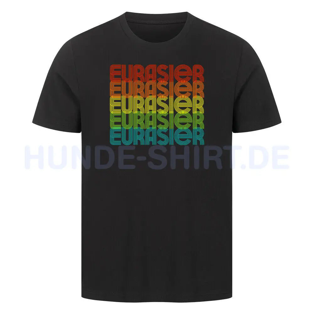 Premium T-Shirt "Eurasier - RETRO" Schwarz – hunde-shirt.de