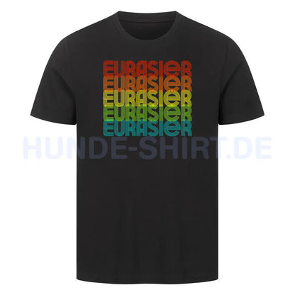 Premium T-Shirt "Eurasier - RETRO" Schwarz – hunde-shirt.de