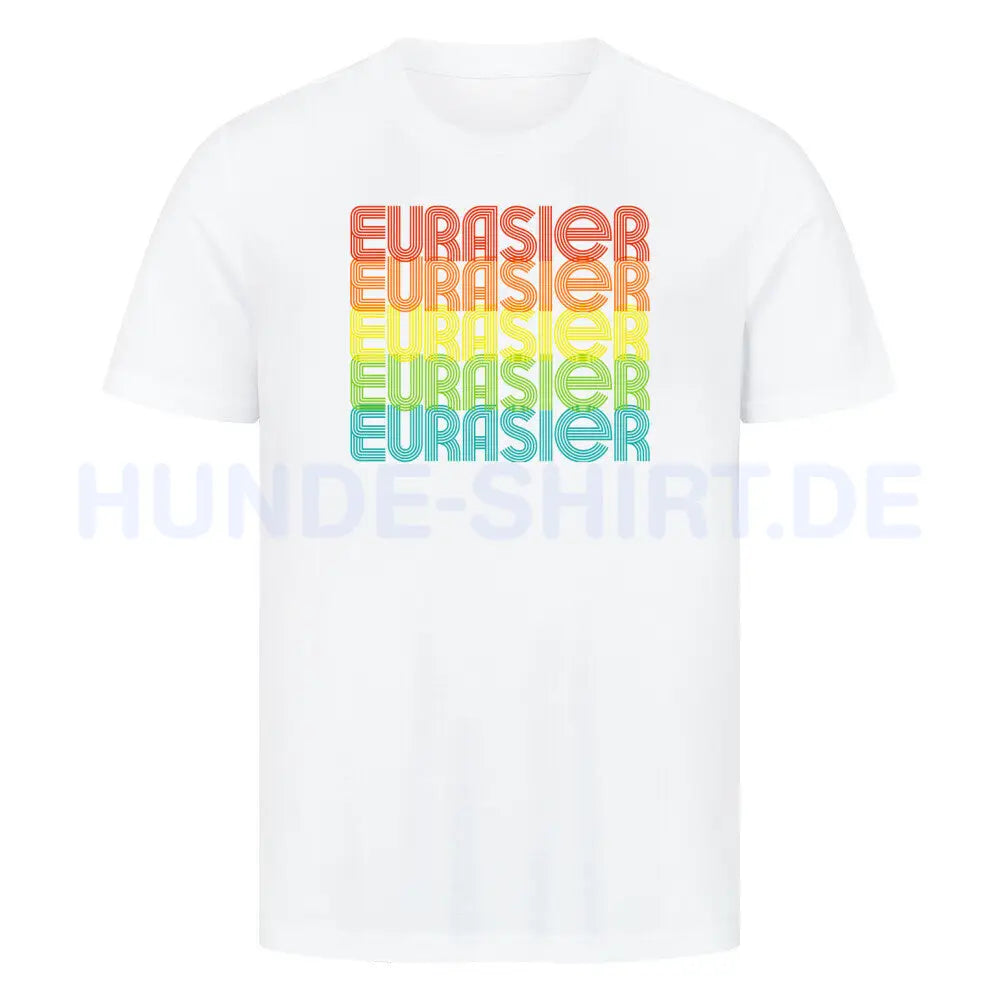 Premium T-Shirt "Eurasier - RETRO" Weiß – hunde-shirt.de