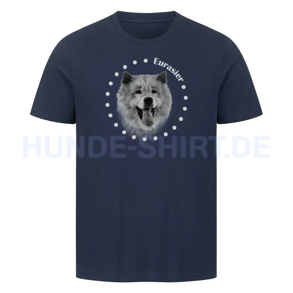 Premium T-Shirt "Eurasier Rounded" French Navy – hunde-shirt.de