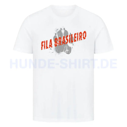 Premium T-Shirt "Fila Brasileiro - PAW" Weiß – hunde-shirt.de