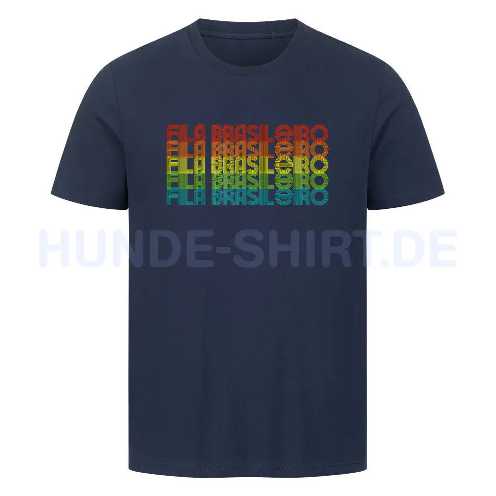 Premium T-Shirt "Fila Brasileiro - RETRO" French Navy – hunde-shirt.de