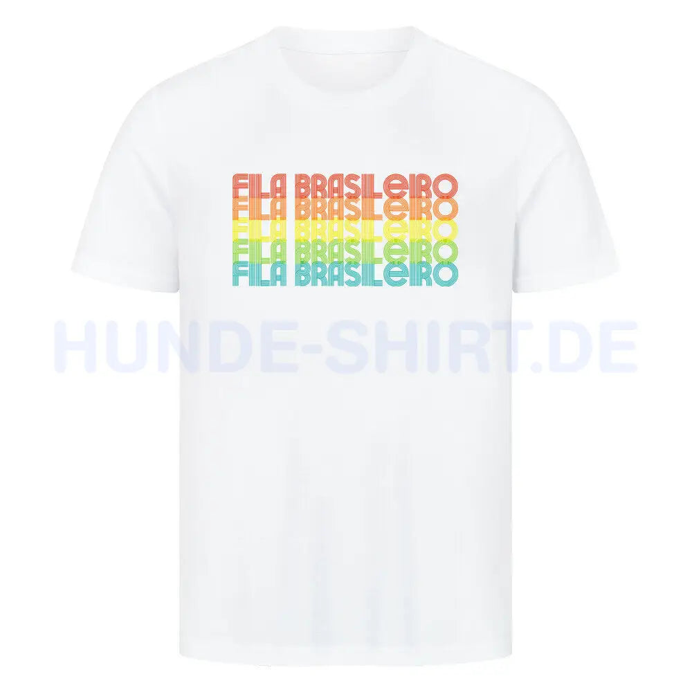 Premium T-Shirt "Fila Brasileiro - RETRO" Weiß – hunde-shirt.de