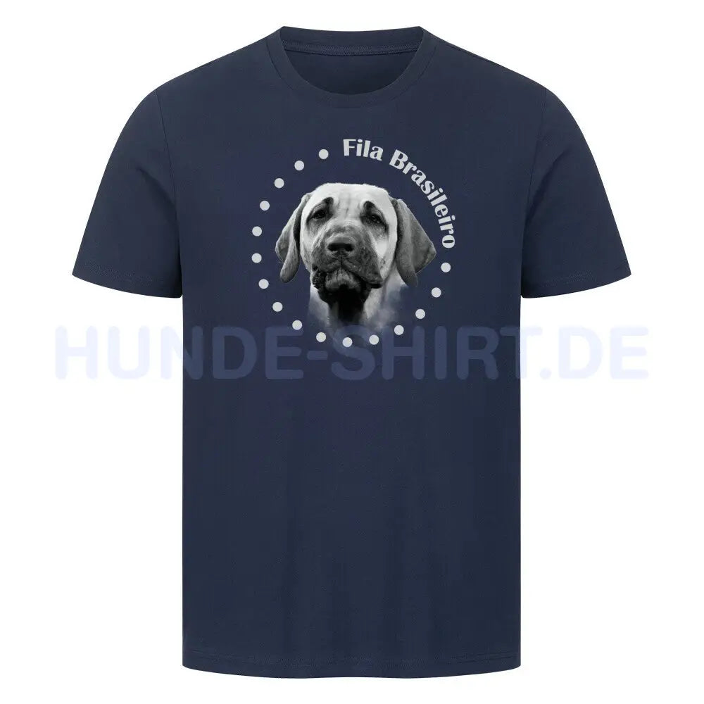 Premium T-Shirt "Fila Brasileiro Rounded" French Navy – hunde-shirt.de