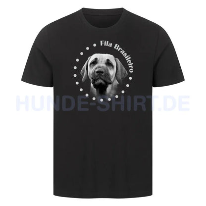 Premium T-Shirt "Fila Brasileiro Rounded" Schwarz – hunde-shirt.de