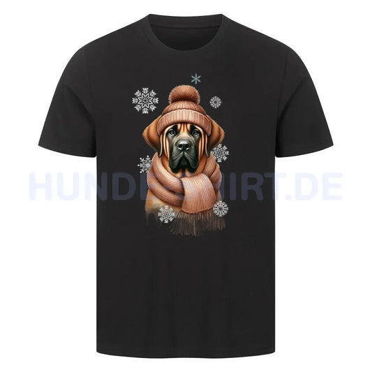 Premium T-Shirt "Fila Brasileiro Winter" Schwarz – hunde-shirt.de